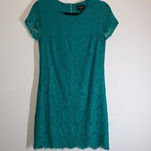 Lovely Lace Lined Cap Sleeved Dress Laundry By Shelli Segal